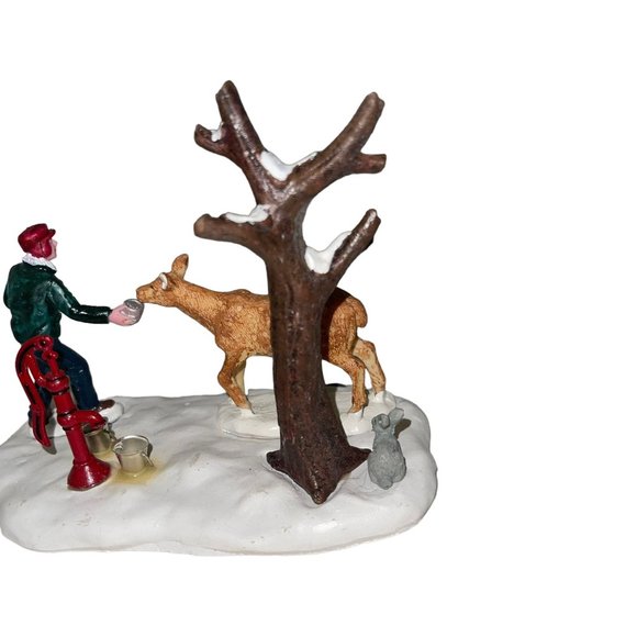 Rare Lemax Sharing Partage 73301 Christmas Village Accessory Table Accent Deer - Picture 8 of 11